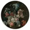 Stilleven met bloemen - Schilderij van Cornelia van der Mijn Wandcirkel kunststof plaat 5mm dik klein -3d