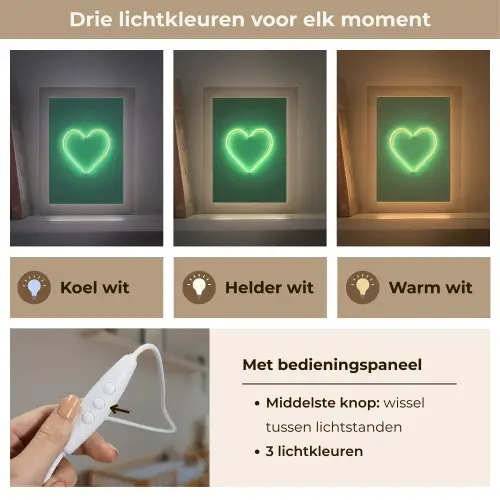Neon - Groen - Licht Light Box met kabel (Wandlamp) klein -USP_lichtkleurNL