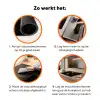 Rivier - Goud - Maan - Vogels Inductie beschermer vinyl 3mm klein -zzzzzzz-td-werking