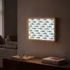 Vis - Patroon - Blauw Light Box met batterij (Wandlamp) middel 907 -sfeer1