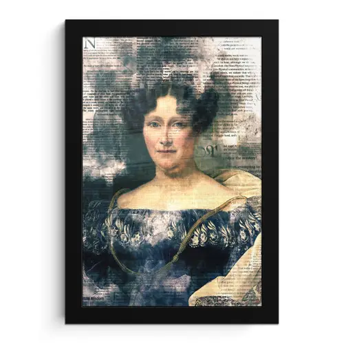 Johanna Henriette Engelen - Dubois Drahonet - Krant fotolijst zwart zonder passe partout klein -3d
