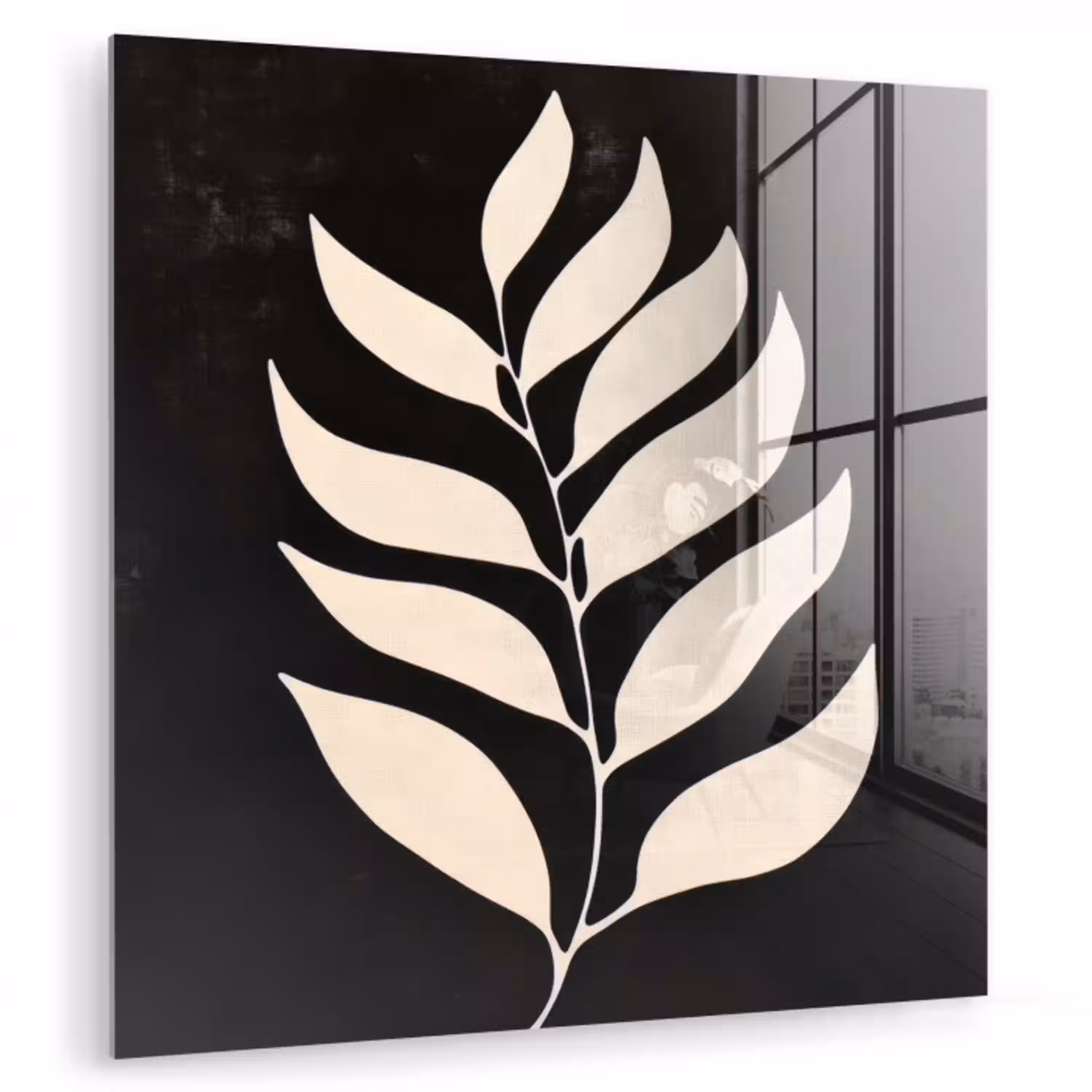 Blad - Wit - Minimalistisch plexiglas 5mm klein -zzzproduct_nieuw