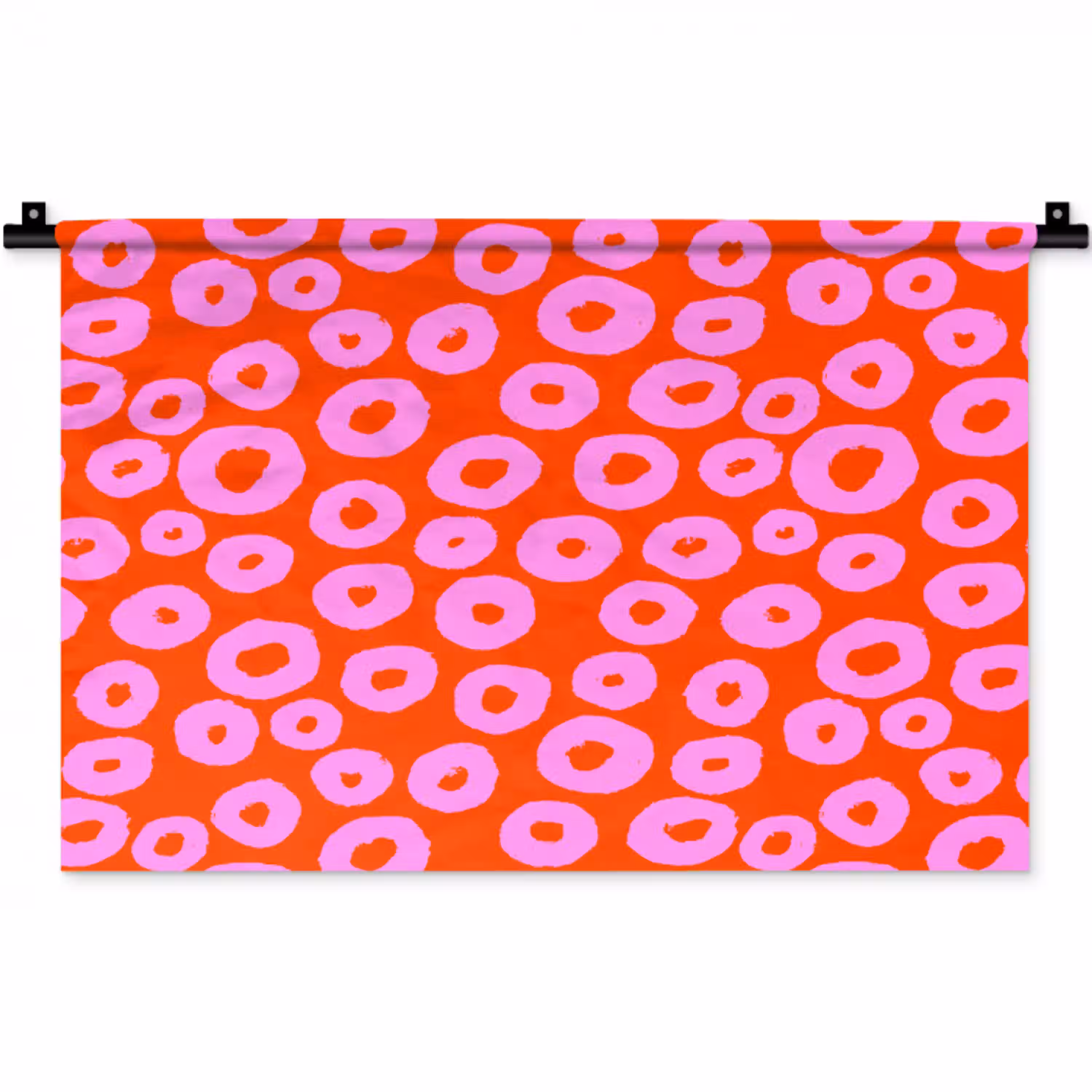 Rondjes - Roze - Rood Wandkleed katoen klein 269 -zz3d