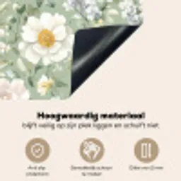 Klassiek - Bloemenpatroon - Kleurrijk Inductie beschemer met haakjes klein 777 -ky-onderkant-nl