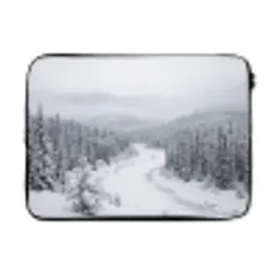 Rivier - Bevroren - Landschap - Winter laptophoes neopreen klein -3d