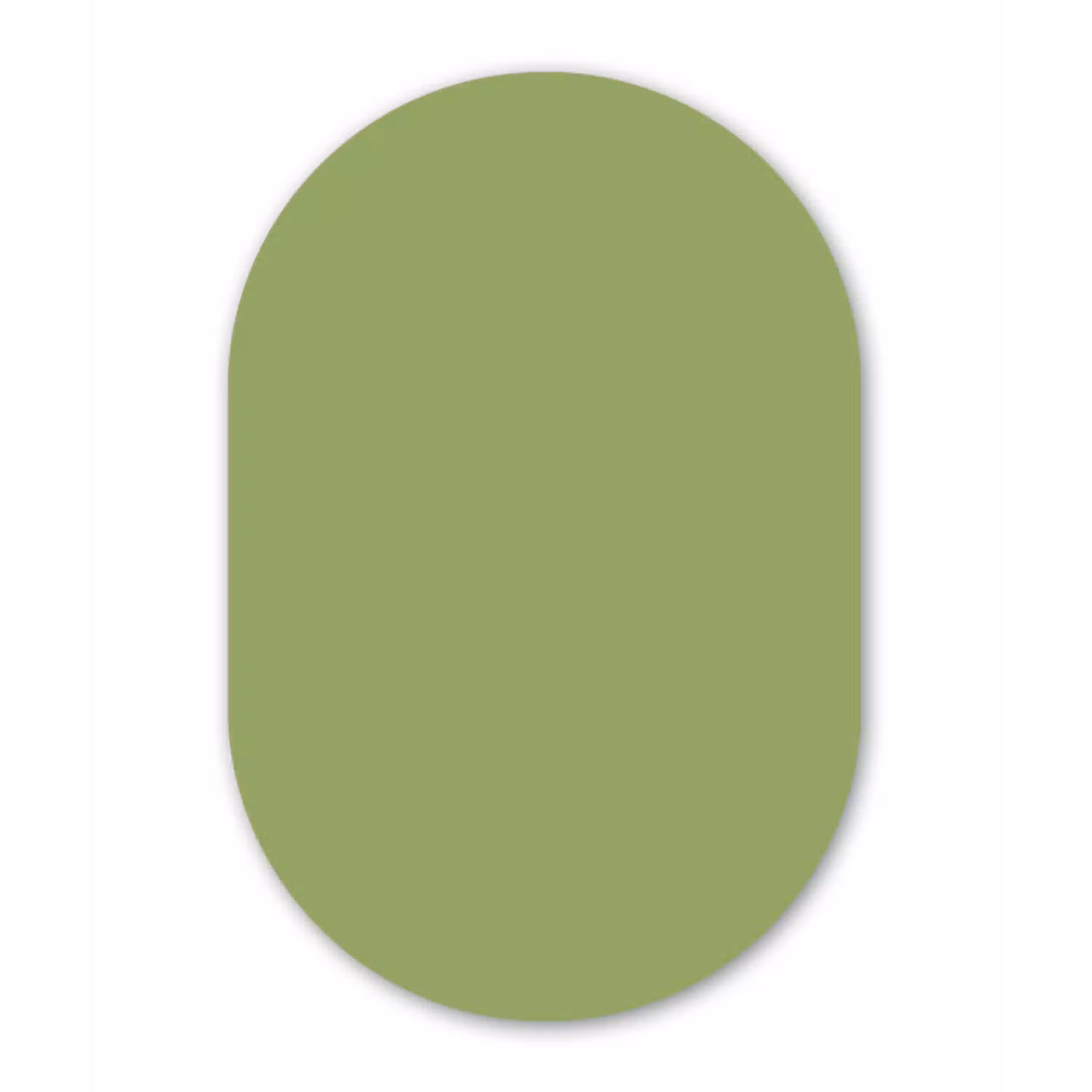 Sage - Green - Groen Wandcirkel Ovaal Aluminium middel 839 -3d