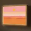 Zon - Abstract - Landschap - Oranje Light Box met batterij (Wandlamp) middel -z3d_website