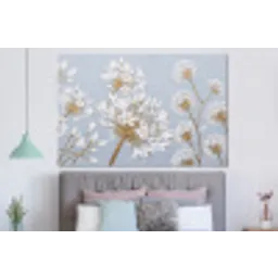 Illustratie - Bloemen - Blauw forex 5mm xxl -slaapkamer