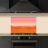 Zon - Abstract - Landschap - Oranje keuken achterwand spatscherm klein -sfeer1