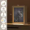 Portret - Paard - Donker Light Box met kabel (Tafellamp) klein -USP_FR