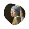 Meisje met de Parel - Schilderij van Johannes Vermeer Wandcirkel Organisch Forex 3mm klein -3d