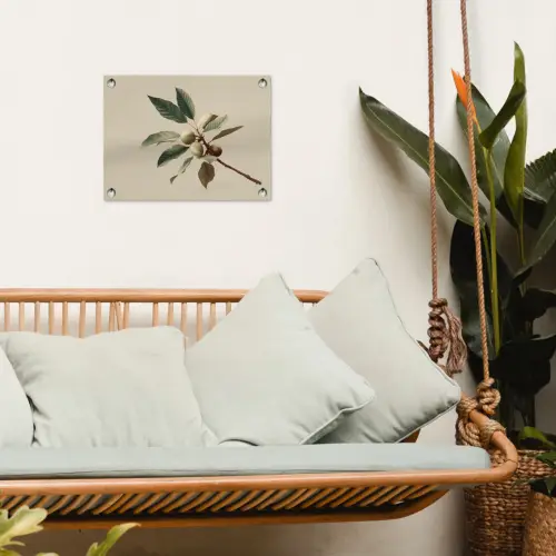 Tak - Groene Bladeren - Vruchten tuinposter los doek klein -sfeer7
