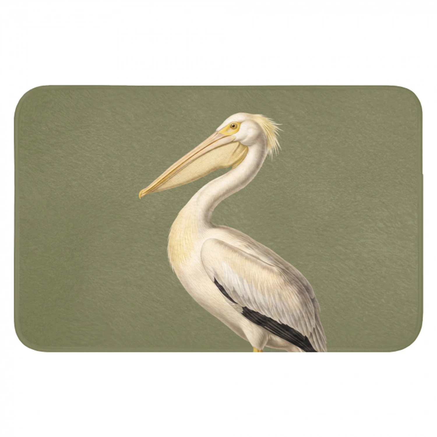 Pelikaan - Wit - Vogel - Klassiek - Natuur Badmat klein -3d