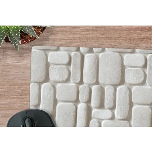 Reliëf - Structuur - Wit muismat rubber klein 262 -closeup
