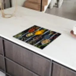 Mozaïek van Kruiden en Specerijen Inductie beschermer vinyl 3mm middel -sfeer8