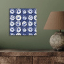 Borden - Floraal - Blauw aluminium wit klein 46 -sfeer2
