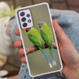 Papagaai - Tak - Natuur - Kleurrijk Hoesje Samsung Galaxy A52 5G met koord klein -sfeer3