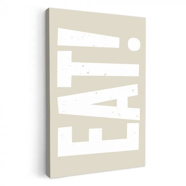 Eten - Decoratie - Beige - Wit KitchenYeah - Keuken - Canvas klein -3d