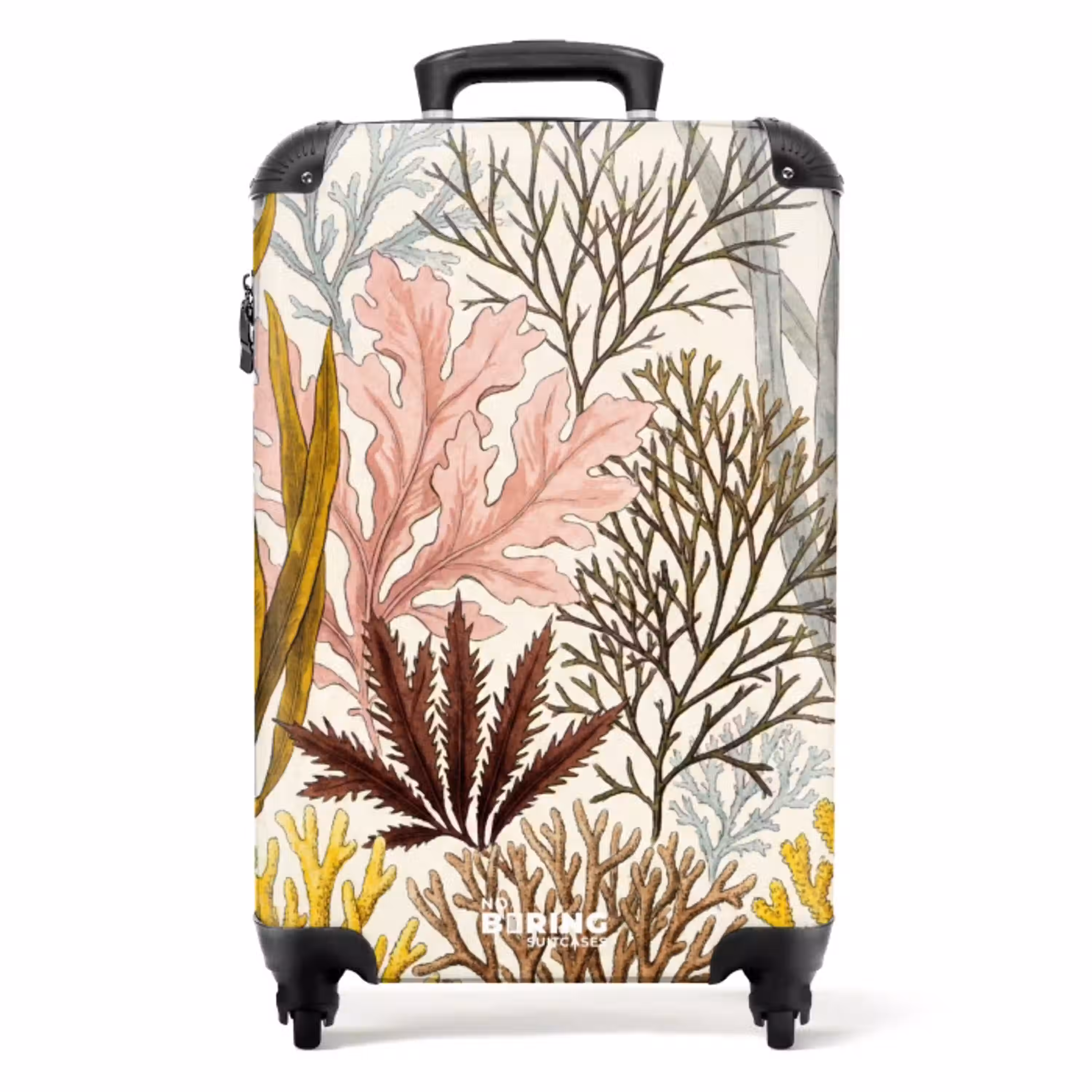Natuur - Onderwater - Botanisch - Vintage - Kleurrijk NBS - Handbagage koffer - Volwassenen Unisex middel -productfoto_recht