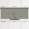 Bruin - Patronen - Geometrie keuken achterwand 2 middel 871 -3d