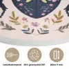 Donkerblauw - Kever - Bloemtakken - Sierlijk Akoestische PET Vilt - Rond klein -closeup_NL