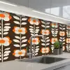 Bloemen - Retro - Bruin keuken achterwand 2 middel 871 -3d_schuin