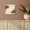 Kerst - Poinsettia - Omlijsting - Kleurrijk aluminium wit klein -sfeer4