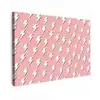 Patroon - Wit - Bliksem - Roze Tuinposter op houten frame 2 cm dik klein 845 -3d