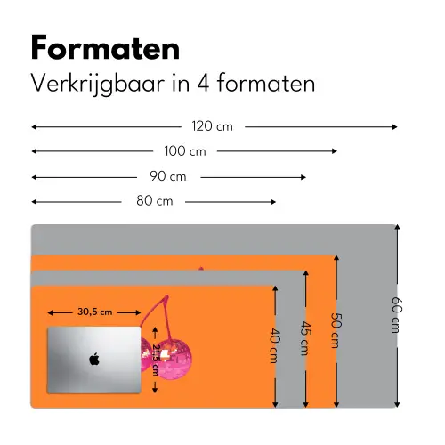 Discoballen - Kers - Spiegels - Roze Muismat XXL klein -sfeer5