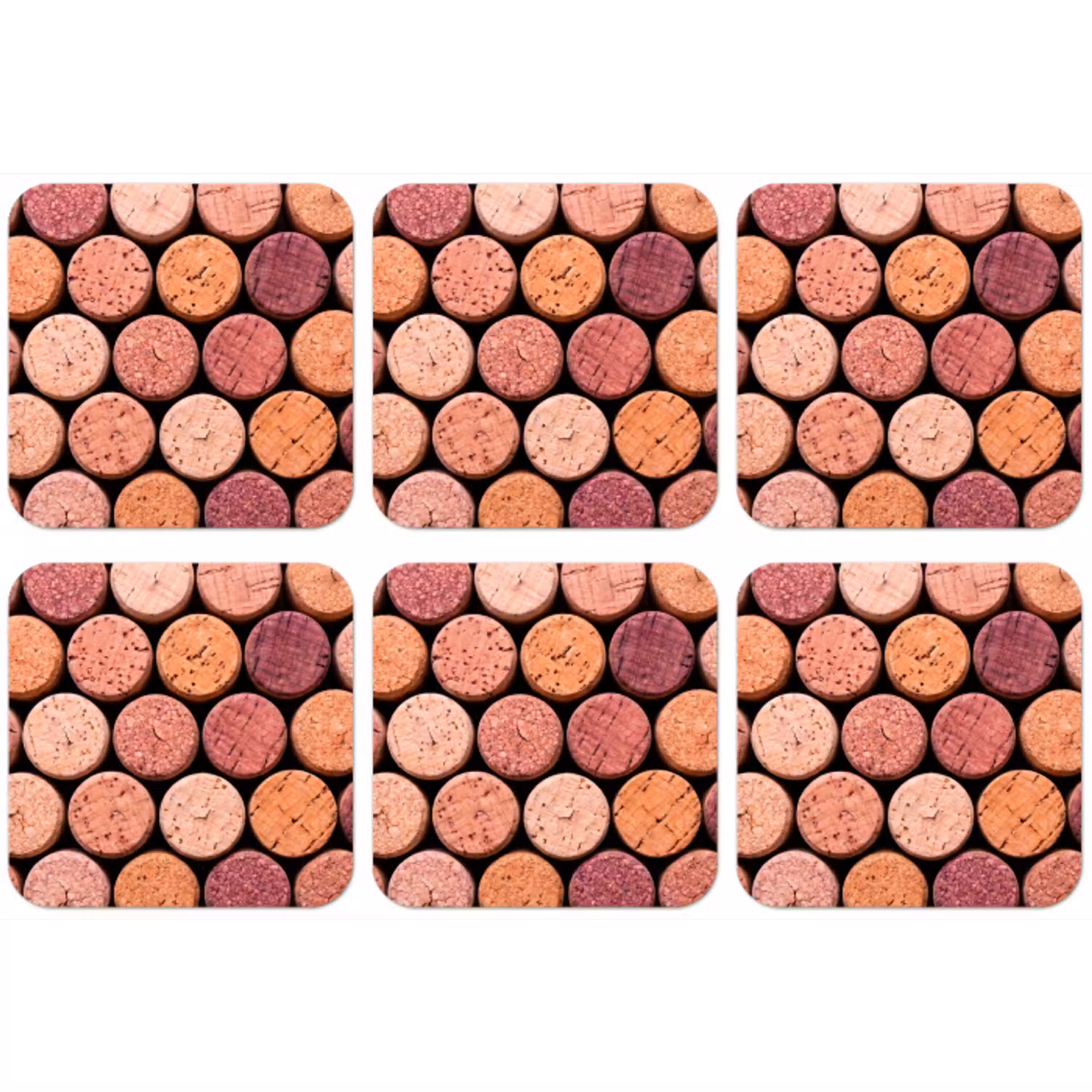Kurk - Patroon - Abstract - Modern - Rood onderzetter kurk middel -zkaufland3dotto