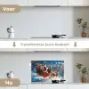 Kerstman - Rendier - Kerst - Sneeuw keuken achterwand spatscherm klein -voor_na_NL
