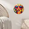 Zonnebril - Roze - Vrouw - Rietje Wandcirkel kunststof plaat 5mm dik klein -sfeer5
