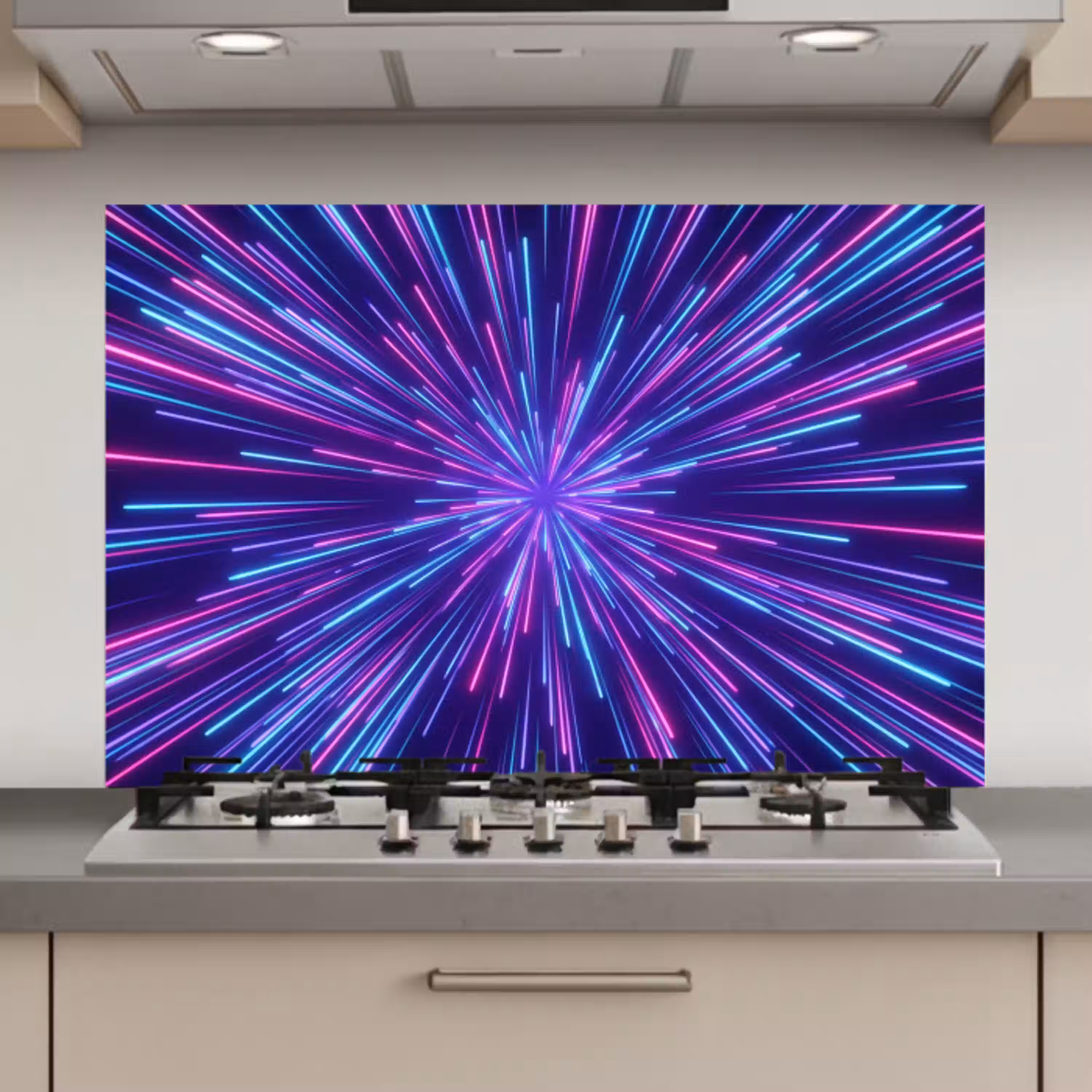 Dynamisch - Ruimte - Kleurrijk keuken achterwand spatscherm klein -3d_website