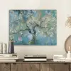 Amandelbloesem boom - Blauw - Abstract PET vilt klein -sfeer1