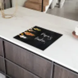 Quotes - Spreuken - Keuken - Papa's keuken - Papa Inductie beschermer vinyl 3mm klein -sfeer8