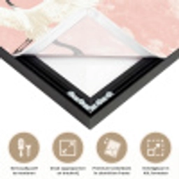 Kraanvogels - Bloesem - Roze Textielframe zwart klein 947 -USP_feed_closeupNL