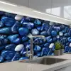 Luxe - Blauwe - Marmer - Stenen keuken achterwand 2 middel 871 -3d_schuin