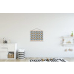 Klassiek - Geometrisch - Blauw textielposter latten blank klein 122 -kinderkamer