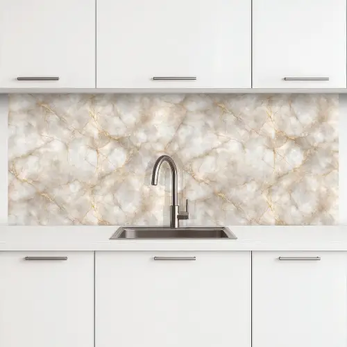 Zandkleurig - Marmer - Natuursteen keuken achterwand 2 middel 871 -3d