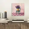 Stoel - Vaas - Bloemen - Geblokt plexiglas 5mm klein -sfeer1