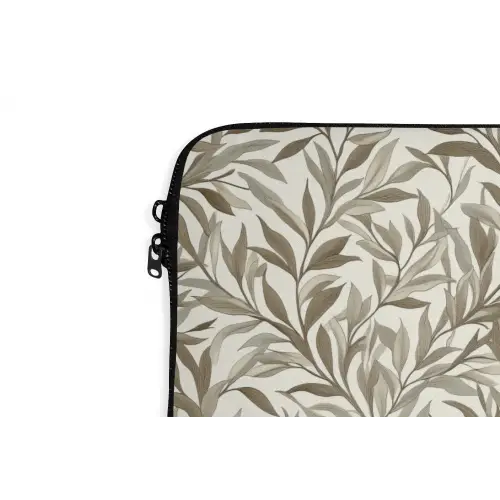 Takken - Botanisch - Taupe laptophoes neopreen klein 279 -detail