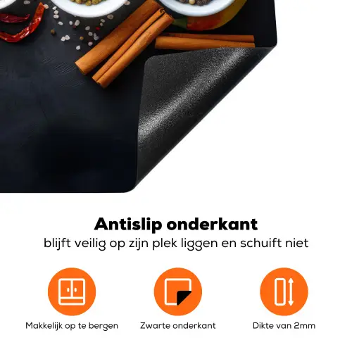 Kruiden - Specerijen - Betonlook - Stilleven Inductie beschermer vinyl 3mm klein -zzzzzzz-td-onderkant