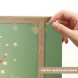 Fee - Groen - Sprookje - Sterren Light Box met batterij (Wandlamp kind) middel -USP_websiteprintDE