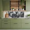 Zebra's - Zwart - Wit keuken achterwand 2 middel -sfeer3