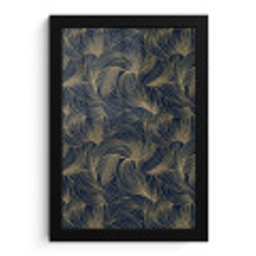 Abstract - Lijnen - Blauw - Goud fotolijst zwart zonder passe partout klein 224 -3d