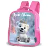 Ijsbeer - Kroon - Winter Kinderrugzak - Roze middel -schuin