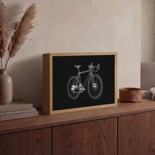 Lijnen - Illustratie - Wit Light Box met batterij (Wandlamp) middel -sfeer2
