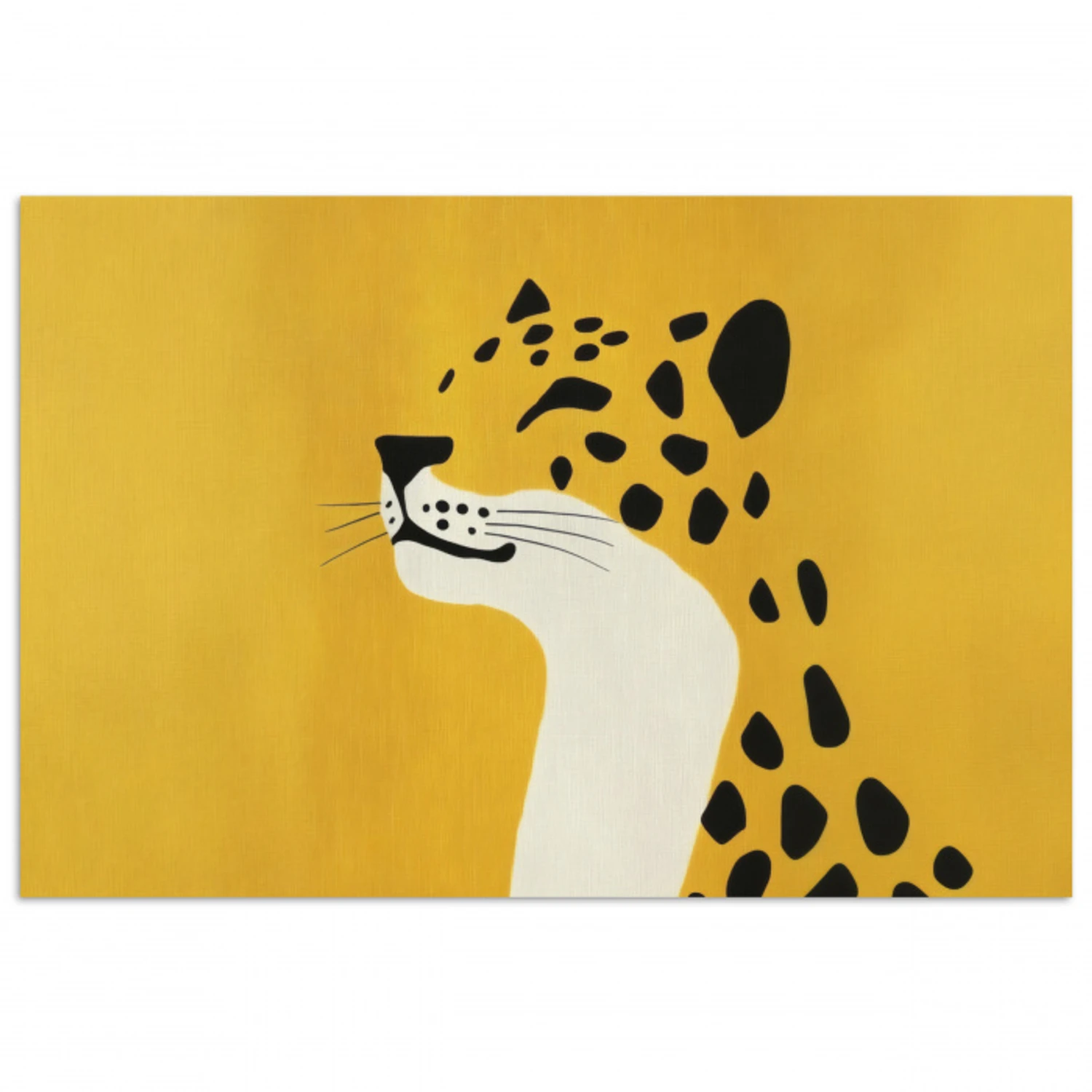 Cheetah - Illustratie - Geel poster papier klein -3d