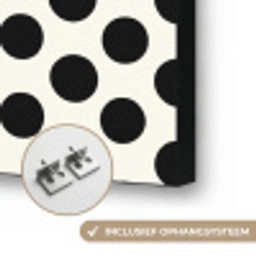 Klassiek - Stippen - Zwart Textielframe zwart klein 947 -USP_ophangsysteemNL