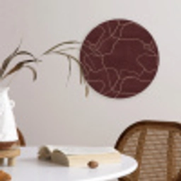 Abstract - Modern - Bruin Wandcirkel kunststof plaat 5mm dik klein 188 -sfeer4